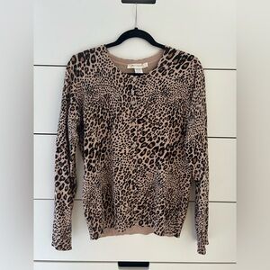 CHEETAH PRINT BUTTON FRONT CARDIGAN